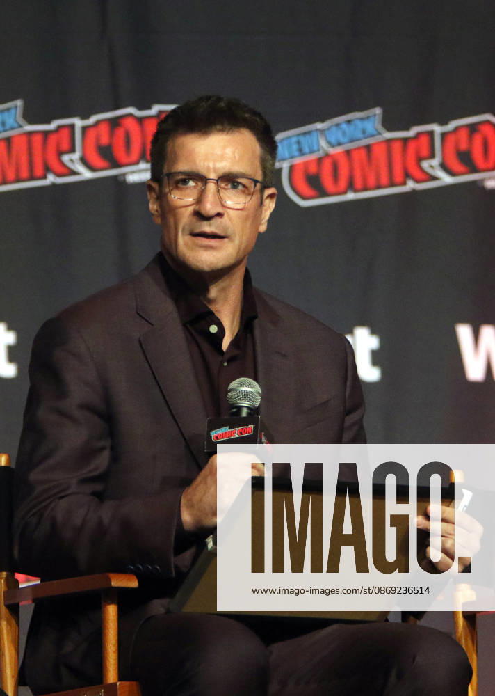 NEW YORK, NY- OCTOBER 11: Nathan Fillion pictured at The Rookie panel during New York Comic Con 2026 at Javits Center on October 11, 2026 in New York City.