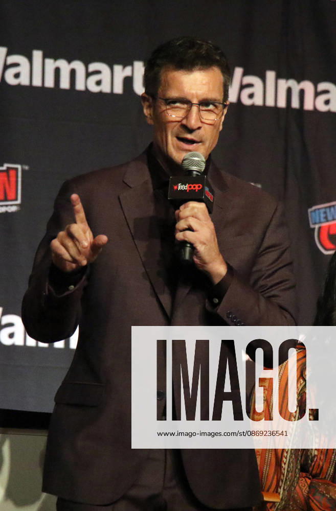 NEW YORK, NY- OCTOBER 11: Nathan Fillion pictured at The Rookie panel during New York Comic Con 2026 at Javits Center on October 11, 2026 in New York City.