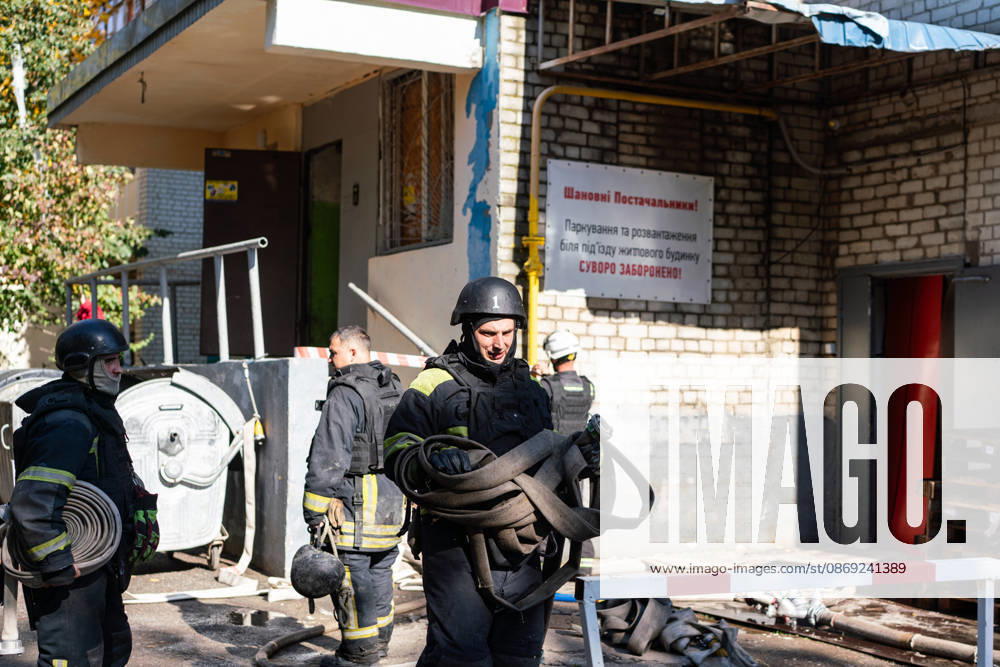 Russian drone attack hits residential building in Ukraine s Kharkiv, injuring 13 KHARKIV, UKRAINE - OCTOBER 12: Emergency responders work at the site of a drone attack that struck a residential building, injuring 13 people, in Kharkiv, Ukraine, on October 12, 2026. Firefighters, police officers and rescue teams arrive at the scene to assist residents following the attack. Carlo Bravo Anadolu Kharkiv Ukraine. Editorial use only. Please get in touch for any other usage.