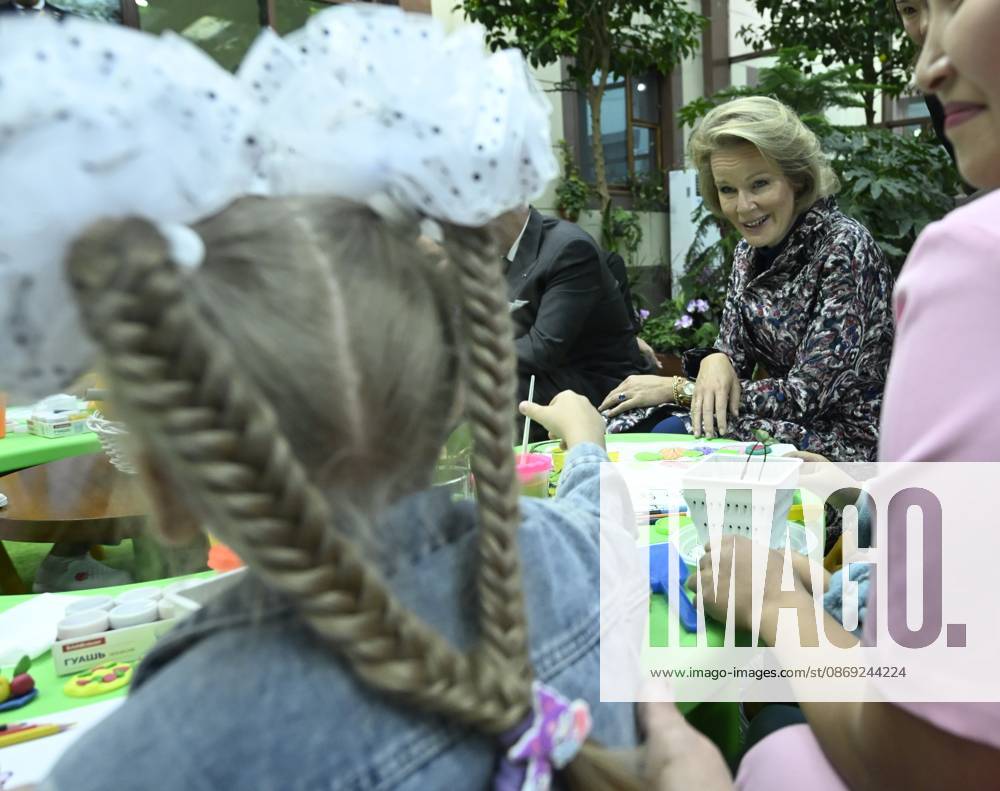 State Visit of King Philippe and Queen Mathilde to Kazakhstan (Day 2) ASTANA, KAZAKHSTAN - OCTOBER 12 : State Visit of King Philippe and Queen Mathilde to Kazakhstan (Day 2) : - Visit of the National center fot children s rehabilitation, on October 12, 2026 in Astana, Kazakhstan, 12 10 2026 Astana Kazakhstan