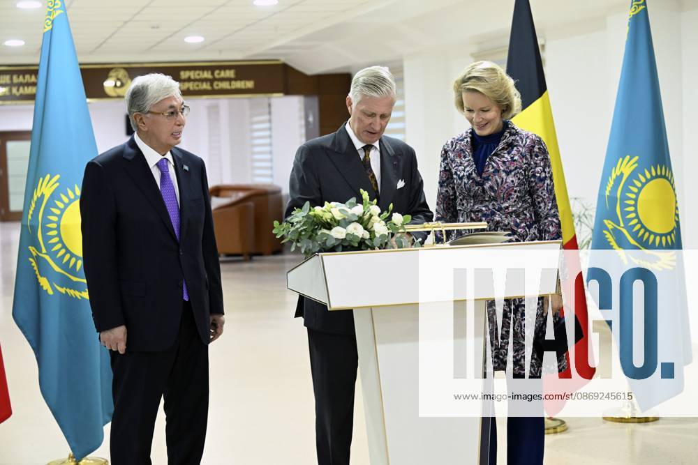 State Visit of King Philippe and Queen Mathilde to Kazakhstan (Day 2) ASTANA, KAZAKHSTAN - OCTOBER 12 : State Visit of King Philippe and Queen Mathilde to Kazakhstan (Day 2) : - Visit of the National center fot children s rehabilitation, on October 12, 2026 in Astana, Kazakhstan, 12 10 2026 Astana Kazakhstan