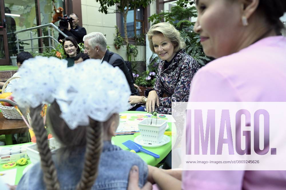 State Visit of King Philippe and Queen Mathilde to Kazakhstan (Day 2) ASTANA, KAZAKHSTAN - OCTOBER 12 : State Visit of King Philippe and Queen Mathilde to Kazakhstan (Day 2) : - Visit of the National center fot children s rehabilitation, on October 12, 2026 in Astana, Kazakhstan, 12 10 2026 Astana Kazakhstan