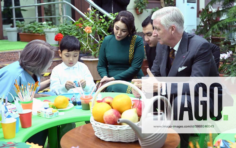 State Visit of King Philippe and Queen Mathilde to Kazakhstan (Day 2) ASTANA, KAZAKHSTAN - OCTOBER 12 : State Visit of King Philippe and Queen Mathilde to Kazakhstan (Day 2) : - Visit of the National center fot children s rehabilitation on October 12, 2026 in Astana, Kazakhstan, 12 10 2026 Astana Kazakhstan