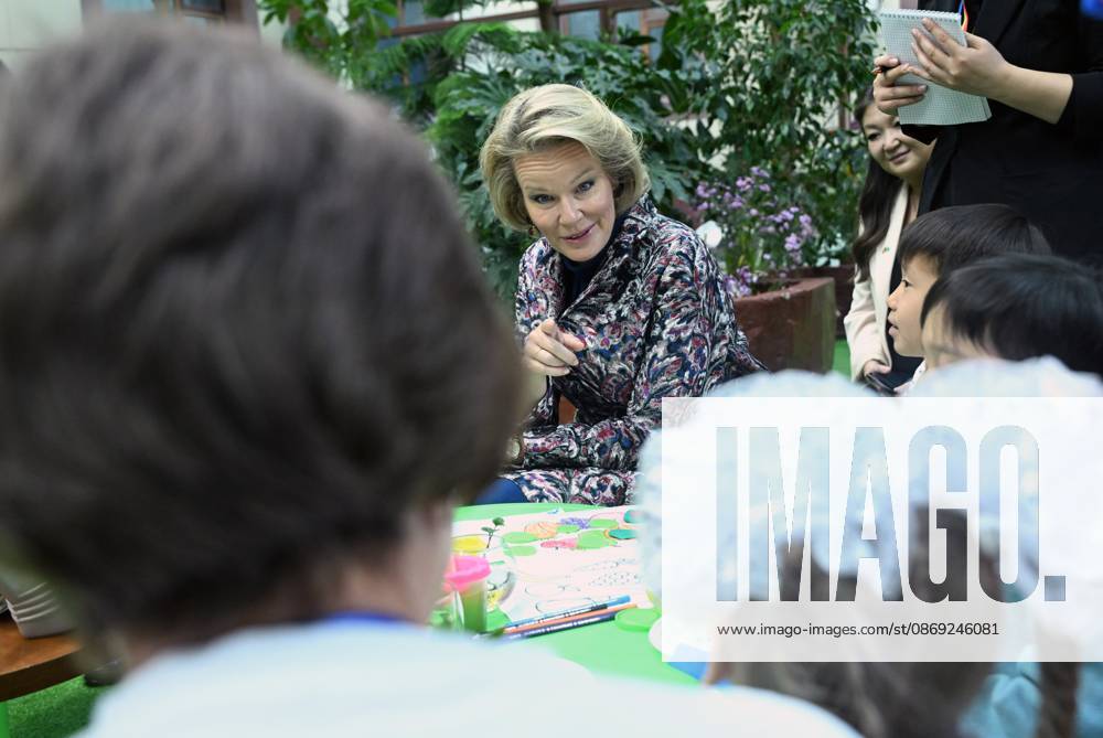 State Visit of King Philippe and Queen Mathilde to Kazakhstan (Day 2) ASTANA, KAZAKHSTAN - OCTOBER 12 : State Visit of King Philippe and Queen Mathilde to Kazakhstan (Day 2) : - Visit of the National center fot children s rehabilitation on October 12, 2026 in Astana, Kazakhstan, 12 10 2026 Astana Kazakhstan
