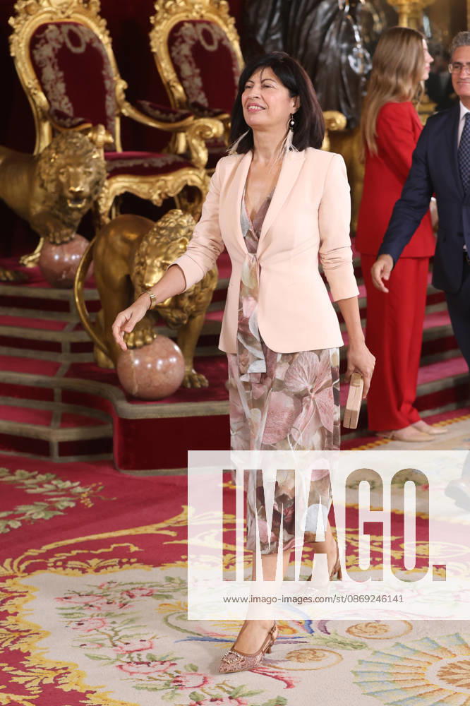 The King and Queen, the Princess of Asturias, and Infanta Sofía preside over the reception at the Royal Palace to mark National Day. The Minister of Equality, Ana Redondo, during the reception with the King and Queen, Princess Leonor, and Infanta Sofía to mark National Day, at the Royal Palace on October 12, 2026, in Madrid, Spain. The event is presided over by the King and Queen, the Princess of Asturias, and Infanta Sofía following the solemn ceremony honoring the national flag and the military parade held in Plaza de Cánovas del Castillo. The commemoration of National Day aims to solemnly recall moments in our collective history that form part of our shared historical, cultural, and social heritage, recognized as such by the vast majori