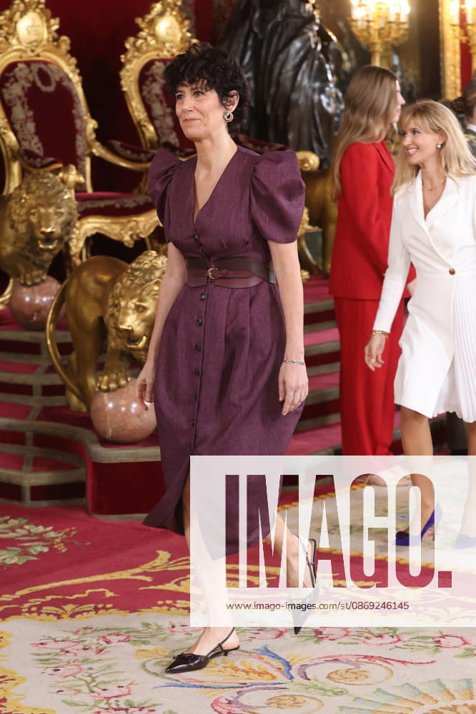 The King and Queen, the Princess of Asturias, and Infanta Sofía preside over the reception at the Royal Palace to mark National Day. The Minister of Inclusion, Social Security, and Migration and government spokesperson, Elma Saiz, during the reception with the King and Queen, Princess Leonor, and Infanta Sofía on the occasion of National Day at the Royal Palace on October 12, 2026, in Madrid, Spain. The event is presided over by the King and Queen, the Princess of Asturias, and Infanta Sofía following the solemn ceremony honoring the national flag and the military parade held in Plaza de Cánovas del Castillo. The commemoration of National Day aims to solemnly recall moments in our collective history that form part of our shared historical,