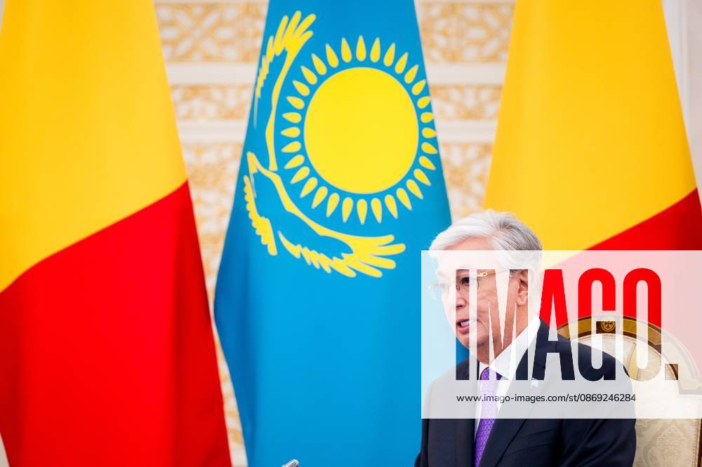 Kazakhstan s President Kassym-Jomart Tokayev pictured at the official bilateral meeting at the Ak Orda Presidential Palace during an official state visit of the Belgian King and Queen to Kazakhstan, on Monday 12 October 2026. The first State Visit of Belgium s royal couple in central Asia from 11 to 14 October 2026, aims to highlight bilateral cooperation in the economic, academic, and cultural fields. JASPERxJACOBS 189551741