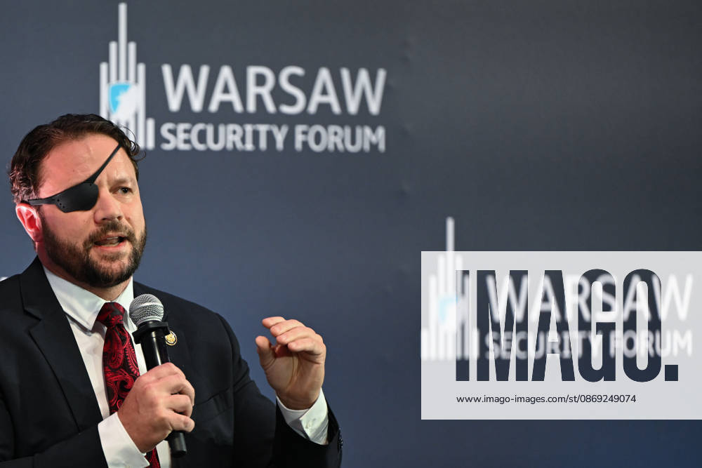 Warsaw Security Forum 2026 - Day 1 WARSAW, POLAND - OCTOBER 12: United States Representative and Member of the House Permanent Select Committee on Intelligence Dan Crenshaw speaks during a session titled American Foreign Policy: Lessons from Decades of War and Diplomacy on Day 1 of the Warsaw Security Forum 2026 (WSF2026) in Warsaw, Poland, on October 12, 2026. The conversation analyzed modern transatlantic strategy, intelligence sharing, and the evolution of global diplomatic engagement. Artur Widak Anadolu Warsaw Poland. Editorial use only. Please get in touch for any other usage.