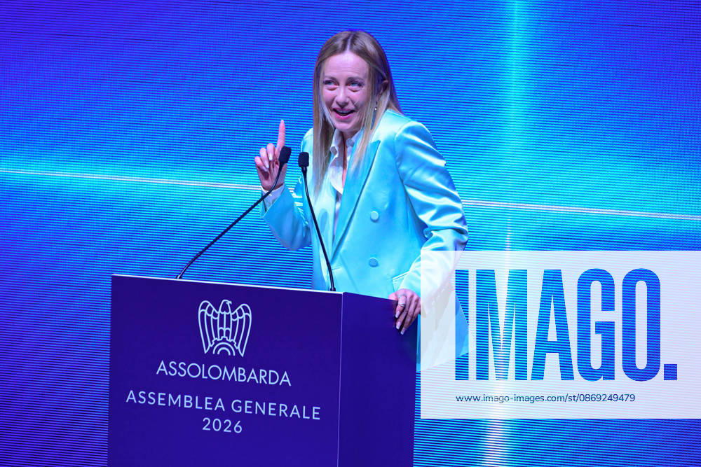 Photo by Mario Romano, IPP Milan, October 12, 2026: Assolombarda 2026 General Assembly. Pictured: Giorgia Meloni, President of the Council of Ministers. Italy Photo Press World. Copyright Assolombarda General Assembly