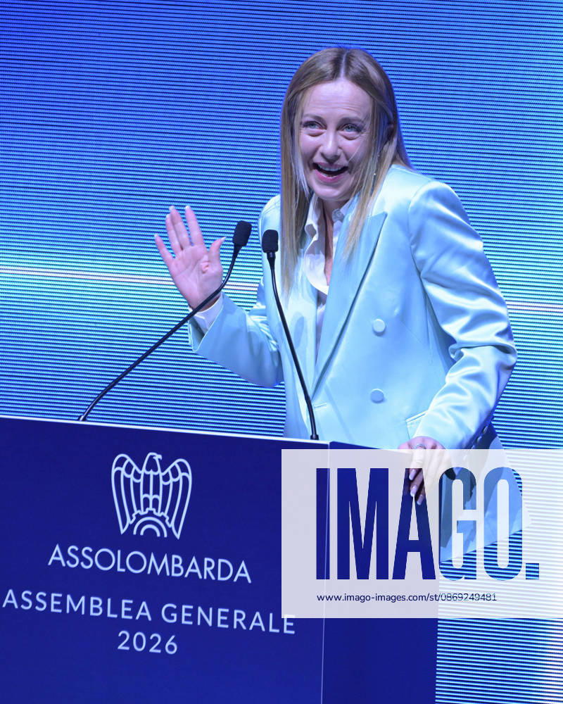 Photo by Mario Romano, IPP Milan, October 12, 2026: Assolombarda 2026 General Assembly. Pictured: Giorgia Meloni, President of the Council of Ministers. Italy Photo Press World. Copyright Assolombarda General Assembly