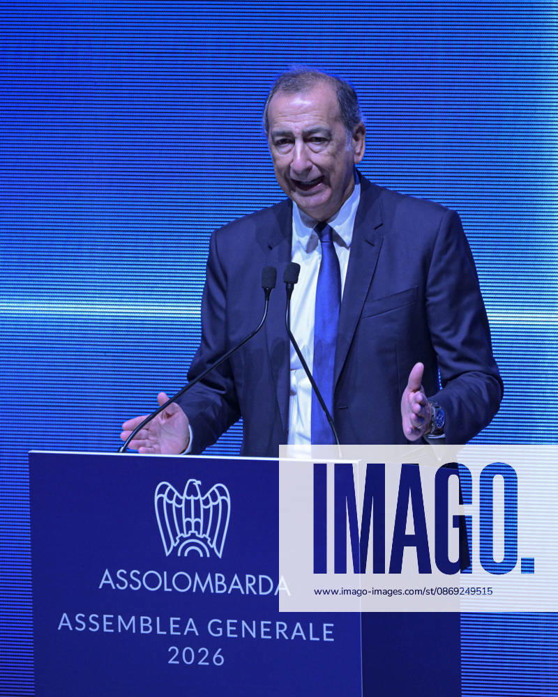 Photo by Mario Romano, IPP Milan, October 12, 2026: Assolombarda 2026 General Assembly. Pictured: Giuseppe Sala, Mayor of Milan. Italy Photo Press World. Copyright Assolombarda General Assembly