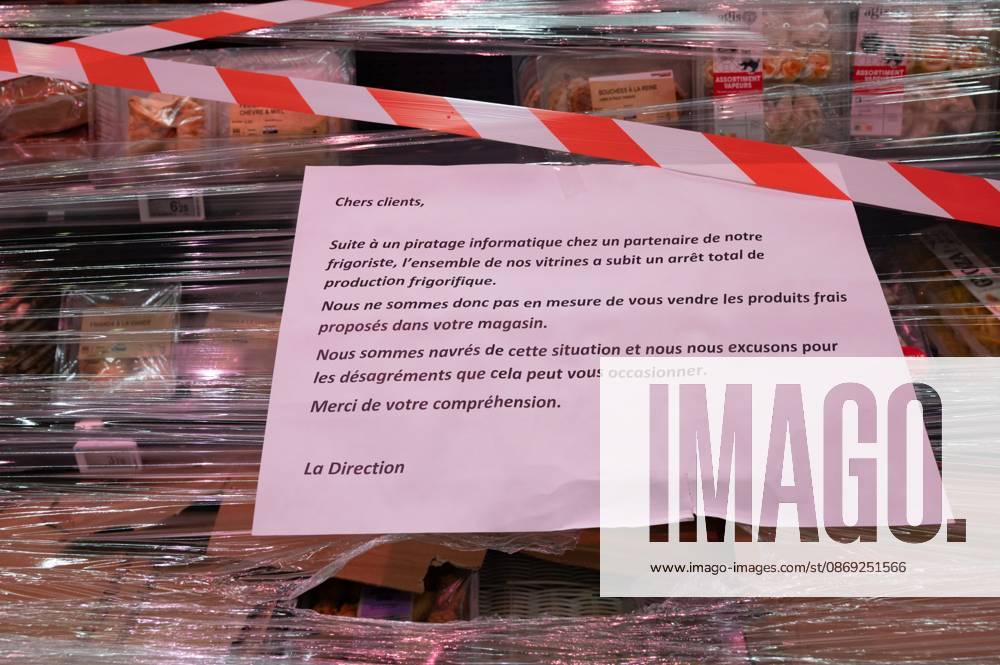 Cyberattack on Refrigerators PHOTOPQR OUEST FRANCE ELSA RANCEL OUEST FRANCE LANNION October 12, 2026 A cyberattack affected the refrigeration systems of about 100 major retail chains, such as Intermarché, Super U, and Leclerc, on Monday, October 12, 2026. Here, at this Intermarché in the Côtes-d’Armor—the store does not wish to be identified or named—the refrigerators in all the fresh and frozen food aisles have been shut down. THE SUPERMARKET DOES NOT WISH TO BE NAMED, SIMPLY A SCENE FROM AN INTERMARCHÉ IN THE CÔTES-D’ARMOR Photo by ELSA RANCEL, OUEST FRANCE Several large and medium-sized retailers were victims of a cyberattack that affected refrigeration equipment on the night of Monday, October 12, 2026, in LANNION, France