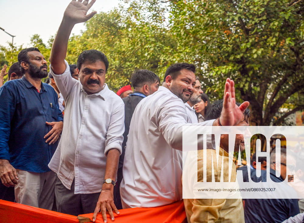 INDIA bloc leaders call for a march towards the Supreme Court New Delhi, Oct 12 (ANI): Lok Sabha LoP Rahul Gandhi, RJD leader Tejashwi Yadav and others during INDIA bloc s protest march towards the Supreme Court against Chief Election Commissioner Gyanesh Kumar, in New Delhi on Monday. New Delhi Delhi India