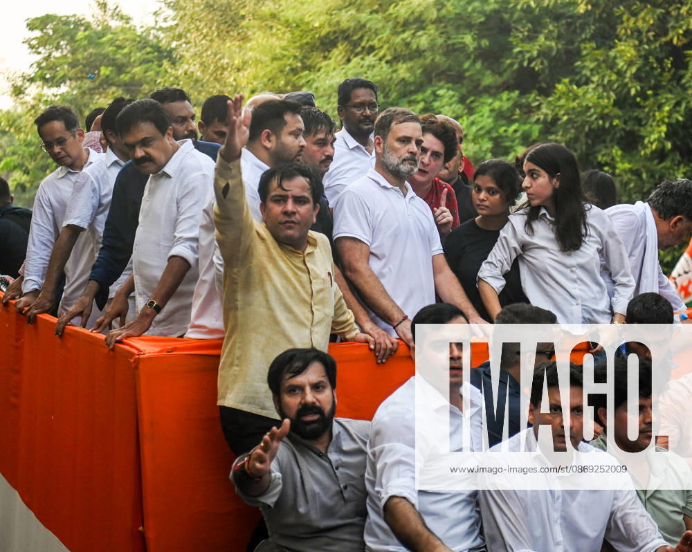 INDIA bloc leaders call for a march towards the Supreme Court New Delhi, Oct 12 (ANI): Lok Sabha LoP Rahul Gandhi with RJD leader Tejashwi Yadav, Congress MP Priyanka Gandhi Vadra and others during INDIA bloc s protest march towards the Supreme Court against Chief Election Commissioner Gyanesh Kumar, in New Delhi on Monday. New Delhi Delhi India