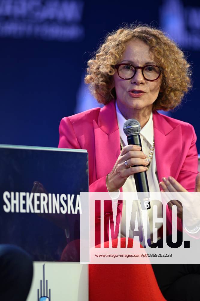 Warsaw Security Forum 2026 - Day 1 WARSAW, POLAND - OCTOBER 12: NATO Deputy Secretary General Radmila Shekerinska speaks during a panel discussion titled How Can Europe Build the Military Power It Needs? on Day 1 of the Warsaw Security Forum 2026 (WSF2026) on the Warsaw Stage in Warsaw, Poland, on October 12, 2026. The session brought together defense leaders, military personnel, and industrial heads to analyze defense manufacturing and alliance readiness capabilities. Artur Widak Anadolu Warsaw Poland. Editorial use only. Please get in touch for any other usage.