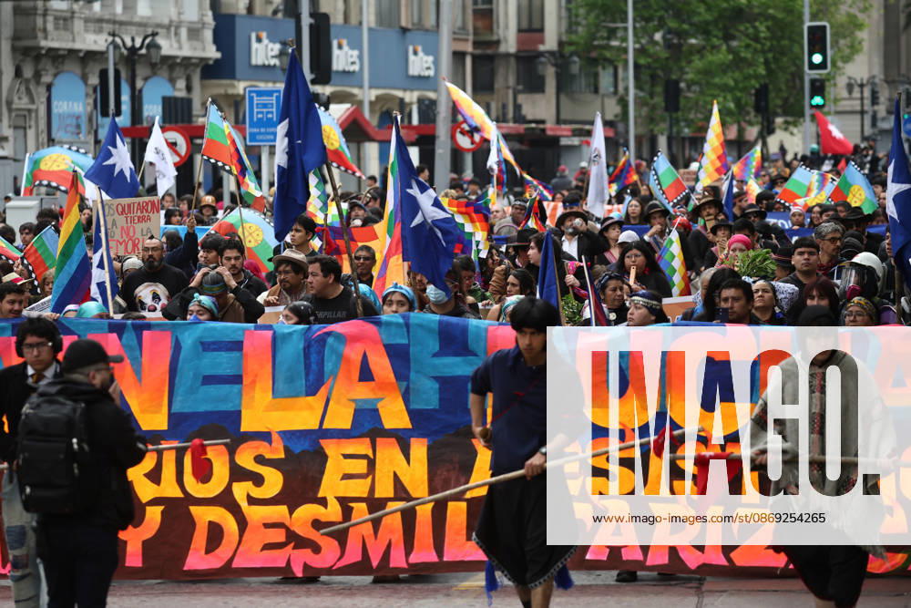 The assembly of indigenous organizations calls for a march: Indigenous Peoples in Resistance for Autonomy and Demilitarization. Dragomir Yankovic Aton Chile, Santiago, Chile Aton 1199029