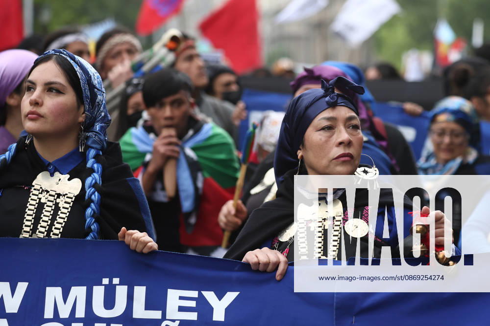 The assembly of indigenous organizations calls for a march: Indigenous Peoples in Resistance for Autonomy and Demilitarization. Dragomir Yankovic Aton Chile, Santiago, Chile Aton 1199035