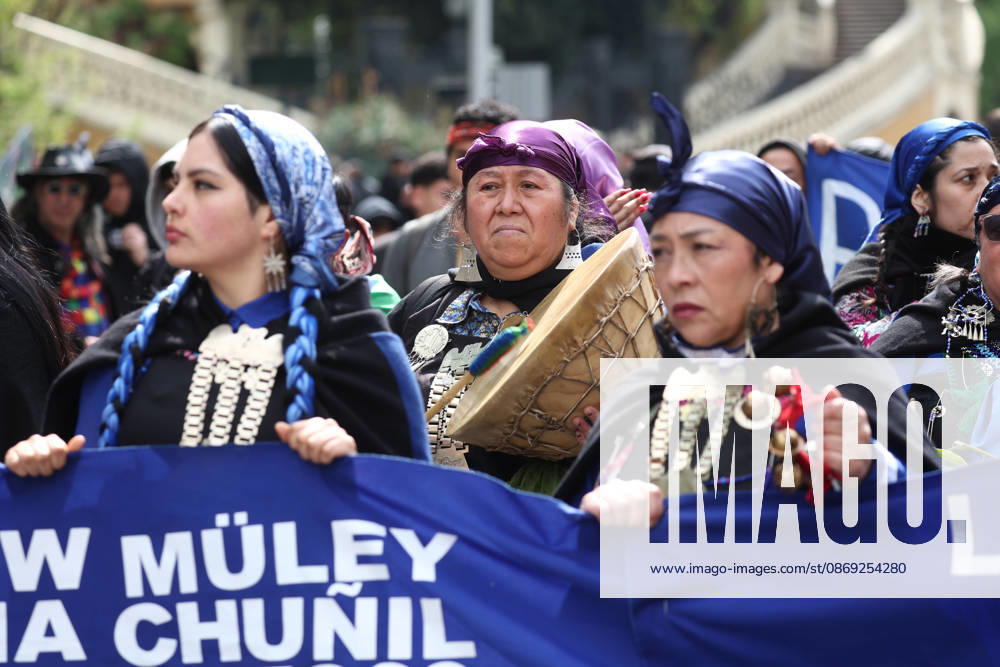 The assembly of indigenous organizations calls for a march: Indigenous Peoples in Resistance for Autonomy and Demilitarization. Dragomir Yankovic, Aton Chile, Santiago, Chile. Aton 1199041