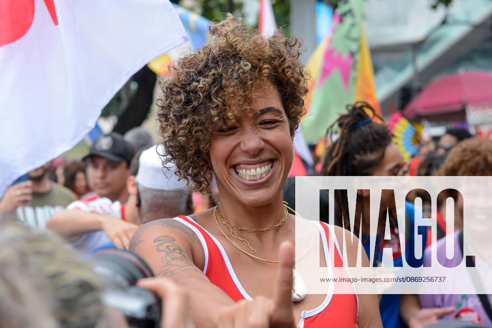 RIO DE JANEIRO, RJ - 12.10.2026: BRASIL PELA DEMOCRACIA RJ - Councilwoman Taliria at the pro-Lula event held this afternoon (12) during Brasil pela democracia Rj held in Copacabana in Rio de Janeiro, RJ. x3030191x CarlosxSanttos