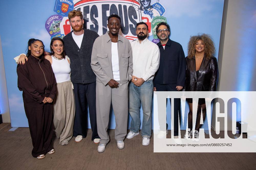 Les Fous Du Bus Premiere - Paris Sofia Belabbes, Blandine Lehout, Edouard Deloignon, Ahmed Sylla, Umut Koker, Julien Santini and Emy Bng attend the photocall for the premiere of Les Fous Du Bus held at the Elysees Biarritz in Paris, France on October 12, 2026. Photo by David Boyer ABACAPRESS.COM Paris France