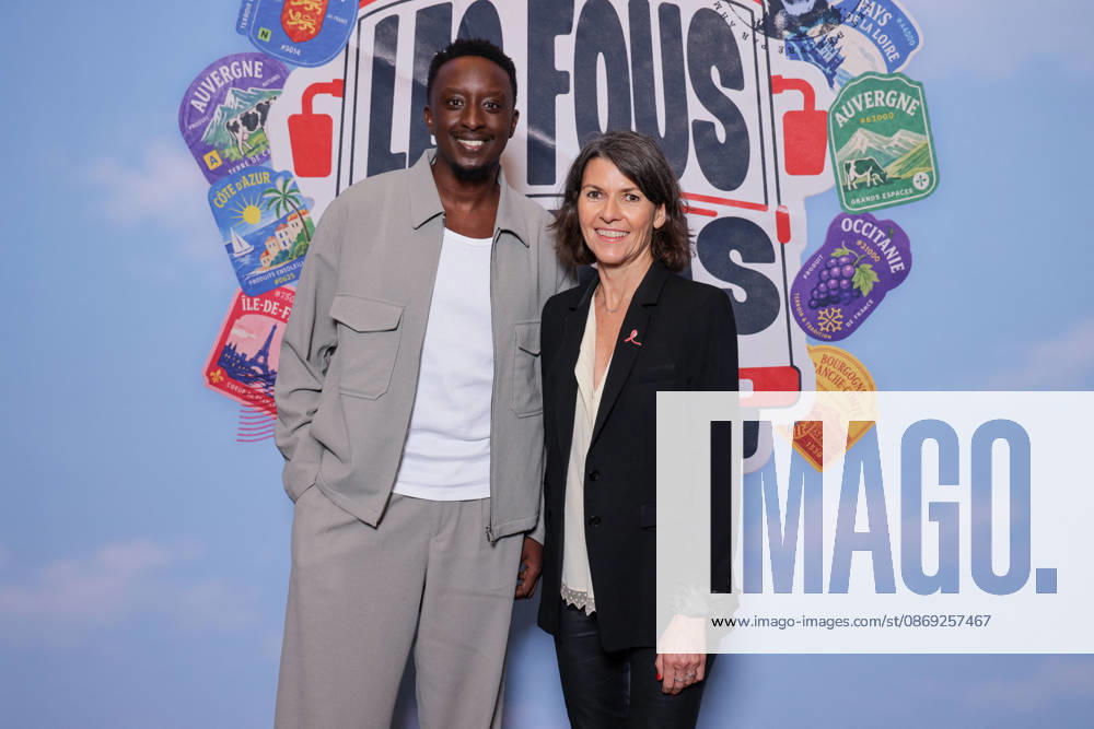 Les Fous Du Bus Premiere - Paris Ahmed Sylla and Karine Martin Laprade attend the photocall for the premiere of Les Fous Du Bus held at the Elysees Biarritz in Paris, France on October 12, 2026. Photo by David Boyer ABACAPRESS.COM Paris France