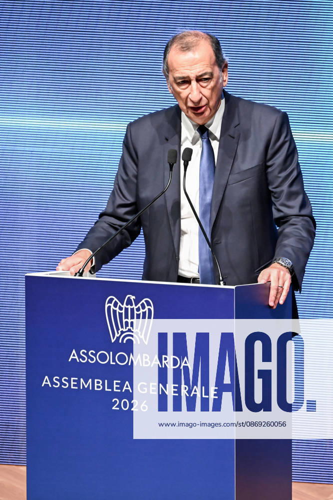 Mayor of Milan Giuseppe Sala speaks at the Assolombarda 2026 General Assembly, Milan, 12 10 2026 Milan Italy - ZUMAa289 20261012_zia_a289_179