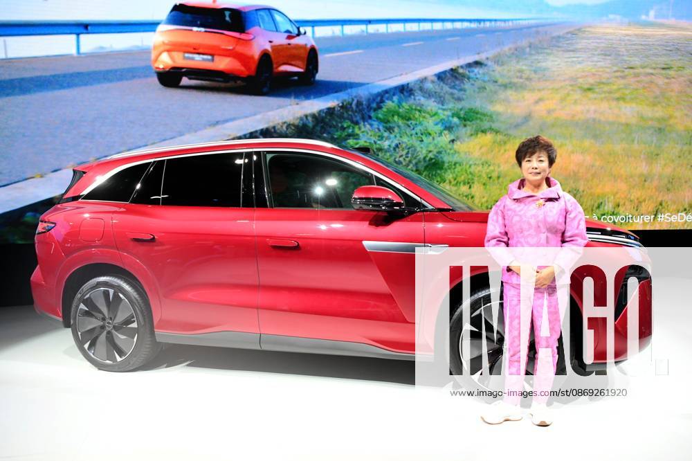 Li Ke, Executive Vice President of BYD, introduces the ATTO 8 electric vehicle during the 2026 Paris Motor Show on October 12, 2026 in Paris, France. The Paris Motor Show, one of the world s largest auto exhibitions, opened its doors to showcase the latest innovations from global automakers.