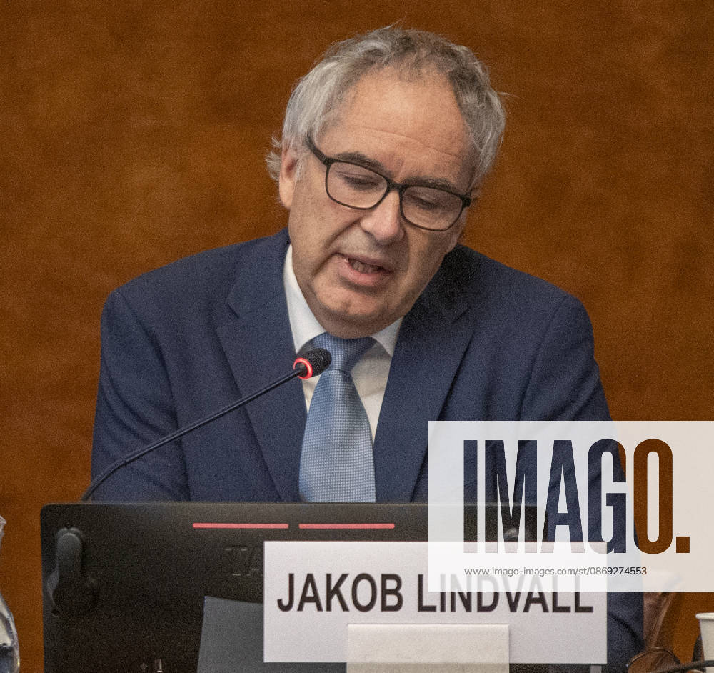 Geneva Switzerland, 10 13 2026: JAKOB LINDVALL (Vice-Chair of the UNECE Team of Specialists on Innovation and Competitiveness Policies) presented the conclusions of the meeting. during the Regional Forum on Sustainable Development for the UNECE Region (United Nations Economic Commission for Europe) and which is also the session of the Housing Committee, which concerns urban development and land management, which was held at United Nations of Geneva in Geneva. Geneva Switzerland - ZUMAd206 20261013_zip_d206_005