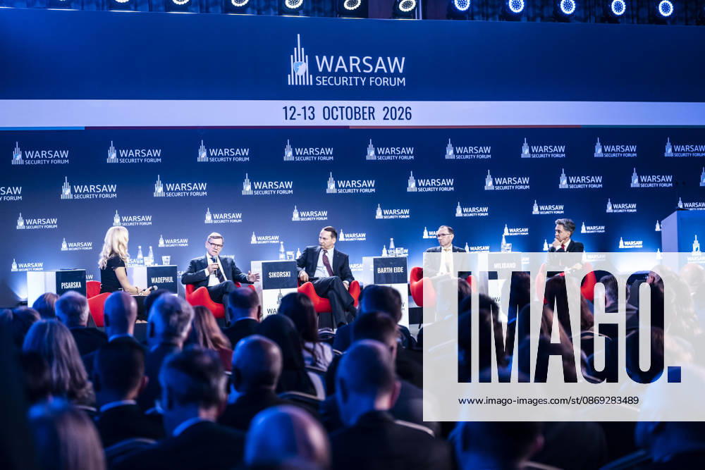 Visit by Federal Minister of Foreign Affairs Johann Wadephul to Warsaw to participate in the Warsaw Security Forum; photographed in Warsaw on October 13, 2026, on behalf of the Federal Foreign Office; Warsaw, Poland