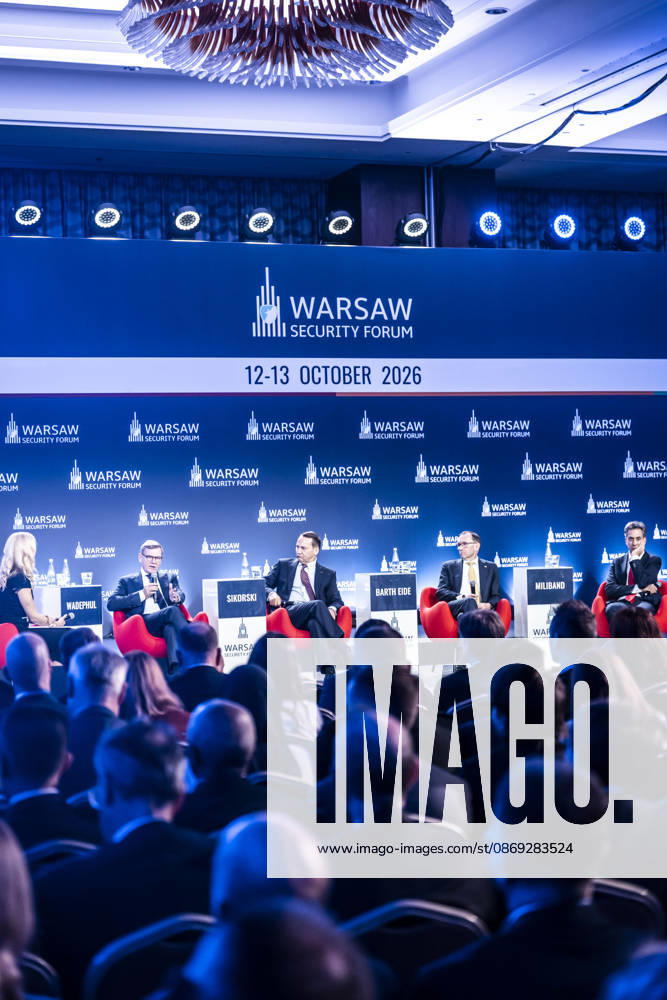 Visit by Federal Minister of Foreign Affairs Johann Wadephul to Warsaw to participate in the Warsaw Security Forum; photographed in Warsaw on October 13, 2026, on behalf of the Federal Foreign Office; Warsaw, Poland