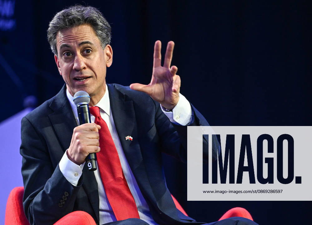 Warsaw Security Forum 2026 WARSAW, POLAND - OCTOBER 13: British Secretary of State for Foreign, Commonwealth and Development Affairs Ed Miliband speaks during a panel discussion titled The Return of Power Politics: Europe Between War and Rivalry on the second day of the Warsaw Security Forum 2026 (WSF 2026) in Warsaw, Poland, on October 13, 2026. Artur Widak Anadolu Warsaw Poland. Editorial use only. Please get in touch for any other usage.