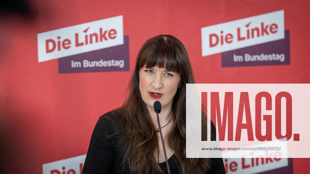 Heidi Reichinnek, Chair of the Die Linke Parliamentary Caucus in the German Bundestag; Press Statement by the Die Linke Parliamentary Caucus, German Bundestag, Berlin, Berlin, Germany, Bundestag