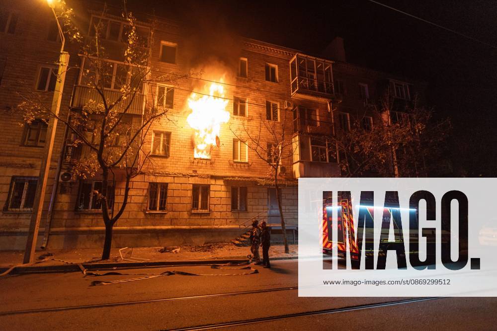 KHARKIV, UKRAINE, OCTOBER 12, 2026: A Russian strike destroyed a section of a four-story residential building in the Kholodnohirskyi District of Kharkiv, Ukraine, on the evening of October 12. Authorities said Russian forces used Banderol-type missiles in the attack. Rescuers recovered the bodies of three people, and search operations continued. Kharkiv Ukraine - ZUMAq101 20261012_zna_q101_204