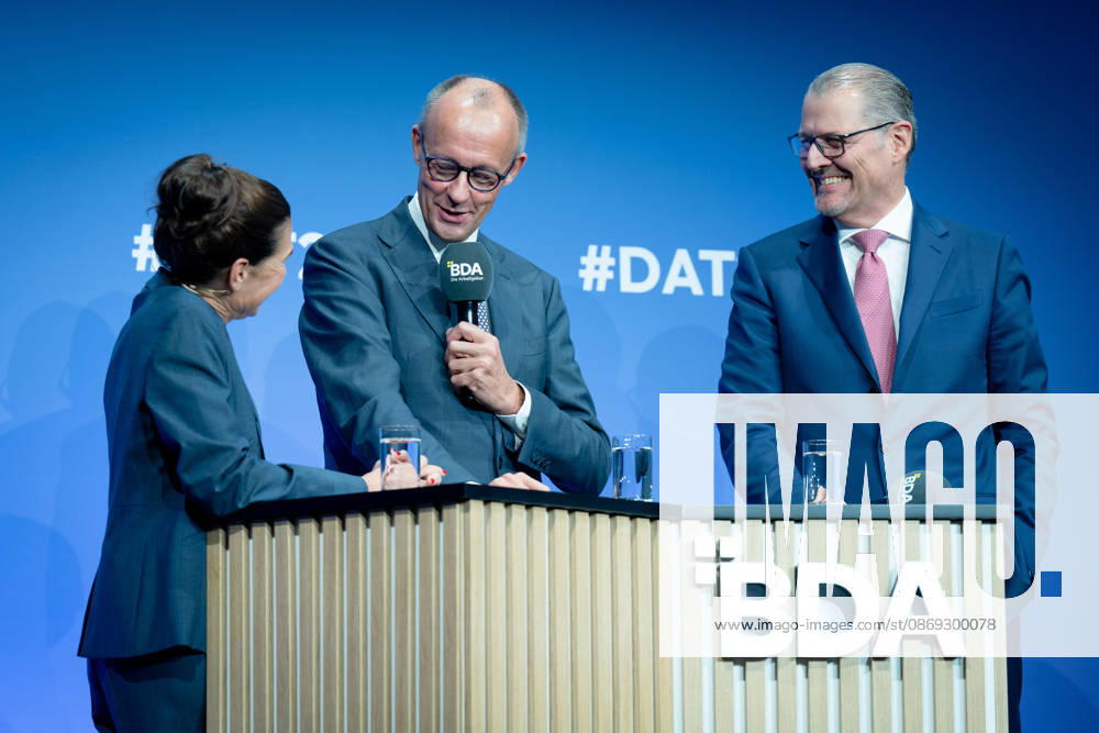 German Employers Day, bcc, Berlin Congress Center German Employers Day, bcc, Berlin Congress Center, Rainer Dulger, Employers Association President Friedrich Merz, Federal Chancellor Dagmar Rosenfeld Berlin Berlin GER