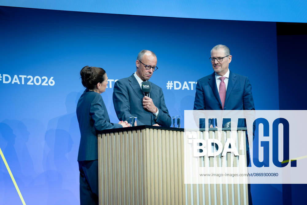 German Employers Day, bcc, Berlin Congress Center German Employers Day, bcc, Berlin Congress Center, Rainer Dulger, Employers Association President Friedrich Merz, Federal Chancellor Dagmar Rosenfeld Berlin Berlin GER