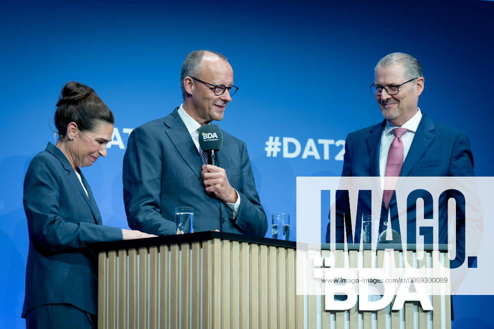 German Employers Day, bcc, Berlin Congress Center German Employers Day, bcc, Berlin Congress Center, Rainer Dulger, Employers Association President Friedrich Merz, Federal Chancellor Dagmar Rosenfeld Berlin Berlin GER