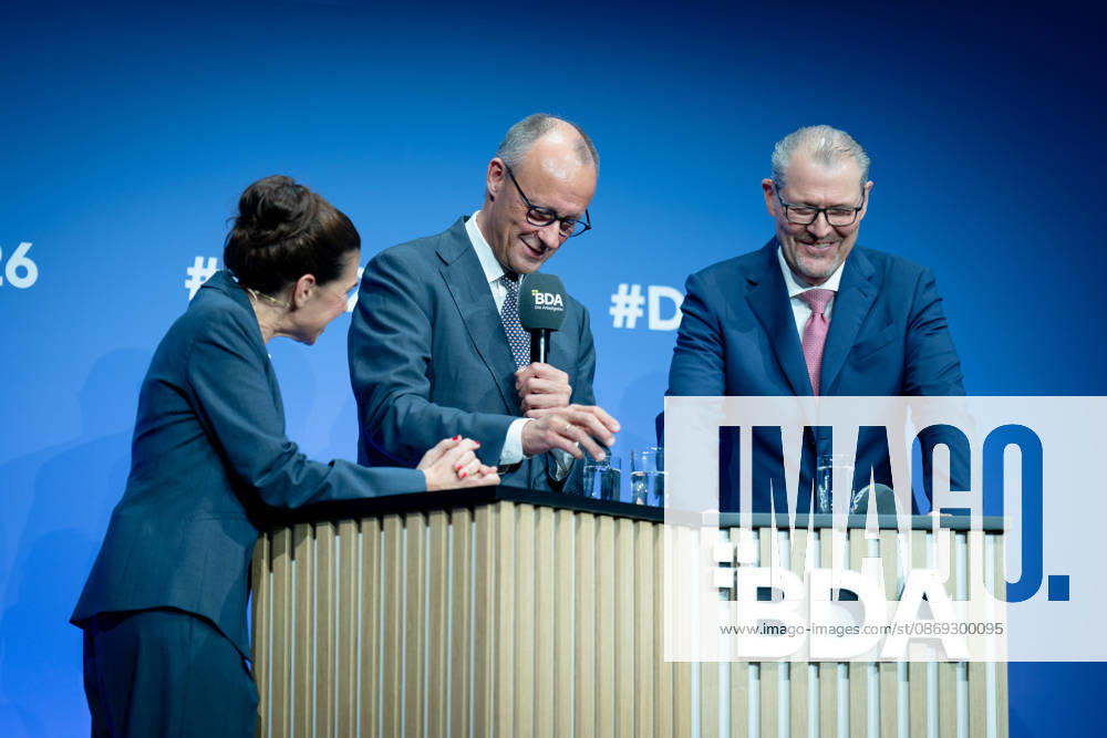 German Employers Day, bcc, Berlin Congress Center German Employers Day, bcc, Berlin Congress Center, Rainer Dulger, Employers Association President Friedrich Merz, Federal Chancellor Dagmar Rosenfeld Berlin Berlin GER