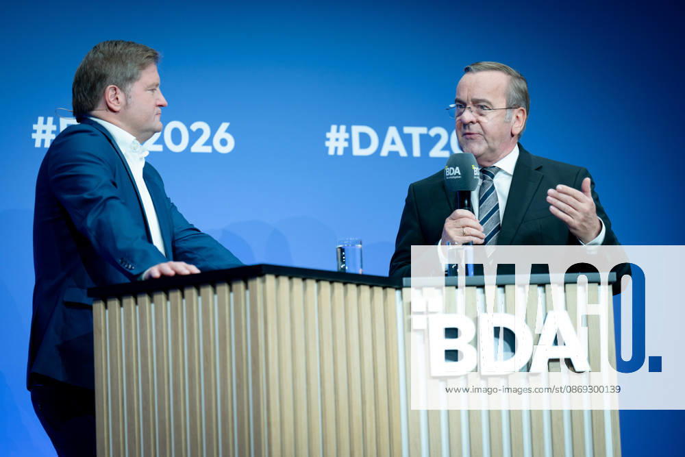 German Employers Day, bcc, Berlin Congress Center German Employers Day, bcc, Berlin Congress Center, Michael Bröcker, Boris Pistorius, Federal Minister of Defense Berlin Berlin GER