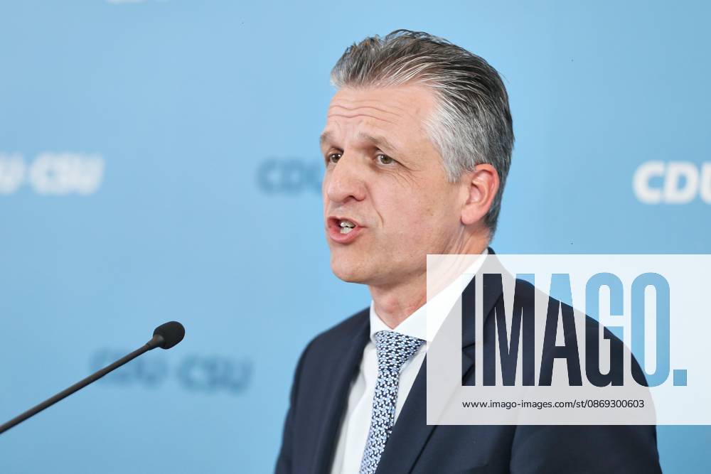 German Bundestag Union Caucus Meeting Caucus Leader Thorsten Frei, CDU