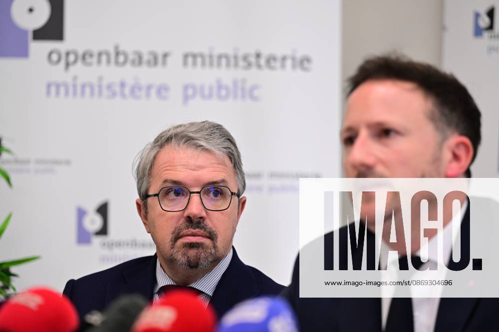 Belgian federal prosecutor Frederic Van Leeuw pictured during a press conference of the Brussels Public Prosecutor regarding two incidents, on Tuesday 13 October 2026, in Brussels. A police officer with the Anti-Assault Brigade died last night in Jette during a response to a call and one person died in a shooting in Ixelles. DIRKxWAEM 189658163