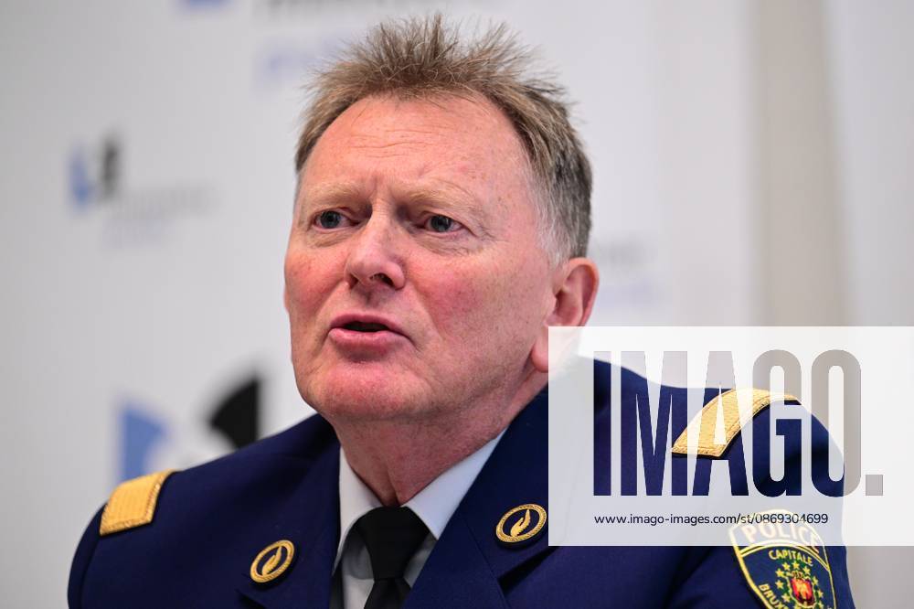Chief of Police for the Brussels-Capital Ixelles Police District Michel Goovaerts pictured during a press conference of the Brussels Public Prosecutor regarding two incidents, on Tuesday 13 October 2026, in Brussels. A police officer with the Anti-Assault Brigade died last night in Jette during a response to a call and one person died in a shooting in Ixelles. DIRKxWAEM 189658166