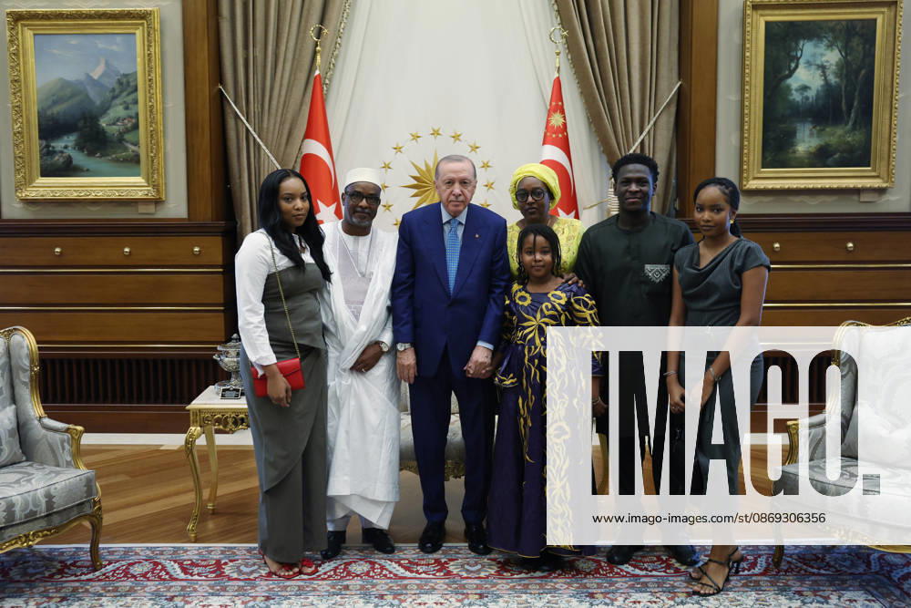 Turkish President Recep Tayyip Erdogan ANKARA, TURKIYE - OCTOBER 13: (---- - MANDATORY CREDIT - TURKISH PRESIDENCY MURAT KULA HANDOUT - NO MARKETING NO ADVERTISING CAMPAIGNS - DISTRIBUTED AS A SERVICE TO CLIENTS----) Ambassador of Mali to Turkiye, Oumarou Maiga and Turkish President Recep Tayyip Erdogan pose for a photo after he presents the letter of credence at the Presidential Complex, in Ankara, Turkiye on October 13, 2026. TUR Presidency Murat Kula Anadolu Ankara Turkey. Editorial use only. Please get in touch for any other usage.