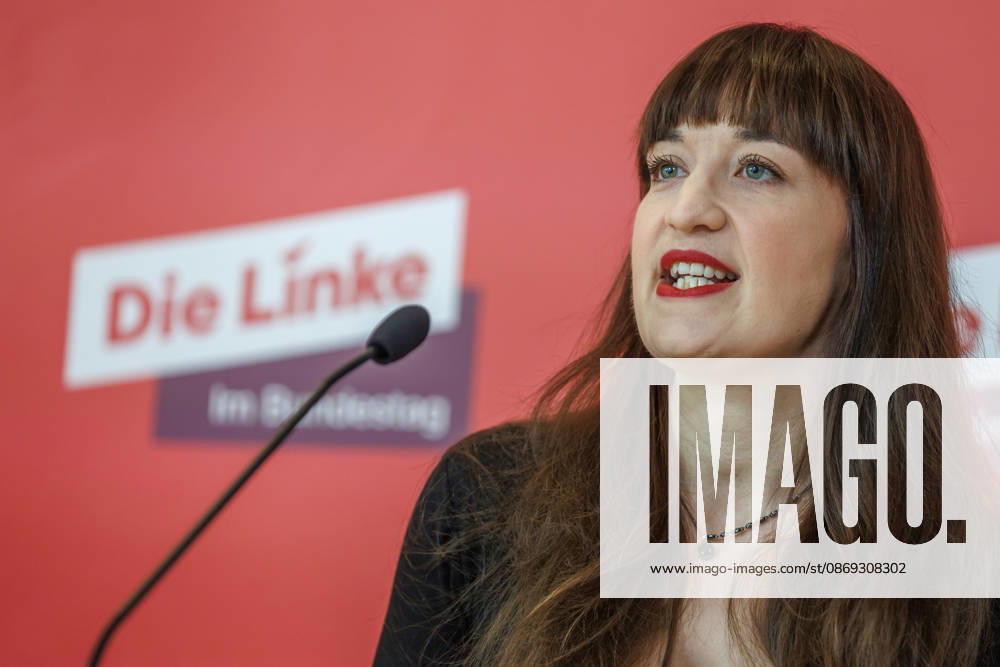 Statement by Die Linke: Heidi Reichinnek and Soeren Pellmann at a Die Linke press conference on October 13, 2026, in Berlin, Berlin, Berlin, Germany, Reichstag