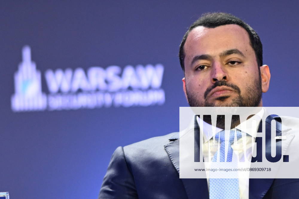 Warsaw Security Forum 2026 WARSAW, POLAND - OCTOBER 13: Qatari Minister of State for Foreign Affairs Mohammed Al-Khulaifi speaks during the Day 2 panel discussion, titled Negotiating Peace in the Middle East: Lessons from the Frontlines of Diplomacy, at the 13th Warsaw Security Forum (WSF 2026) in Warsaw, Poland, on October 13, 2026. Convened in partnership with the Doha Forum, the global outlook session featured Al-Khulaifi detailing Qatar’s strategic mediation frameworks, conflict de-escalation strategies, and the vital role of impartial diplomacy in navigating Middle Eastern security crises. Artur Widak Anadolu Warsaw Poland. Editorial use only. Please get in touch for any other usage.
