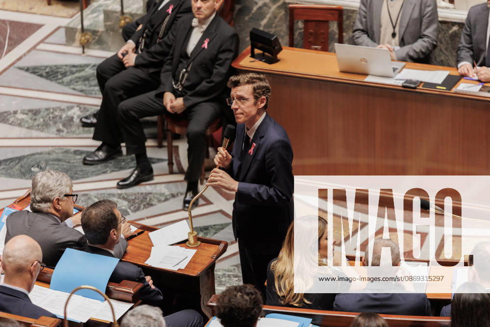 douard Geffray, the Minister of National Education during a question and answer session with the government at the National Assembly in Paris, on October 13, 2026. - ZUMAs287 20261013_zip_s287_036