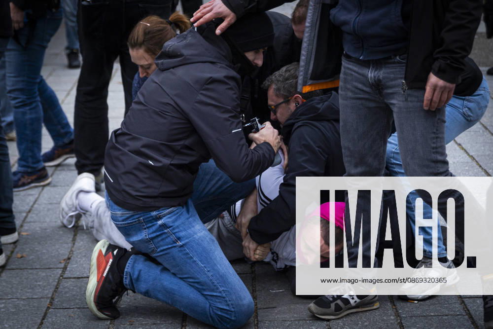 Thousands join fresh student protests across France as education disruptions spread STRASBOURG, FRANCE - OCTOBER 13: A young student is restrained by police officers during a demonstration in Strasbourg, France, on October 13, 2026. Sathiri Kelpa Anadolu Strasbourg France. Editorial use only. Please get in touch for any other usage.