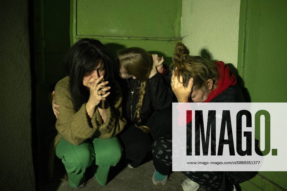 Residents take shelter following a Russian cruise missile strike on a residential area in Kharkiv, Ukraine, on October 13, 2026. The attack killed multiple people and injured several others as emergency services continued search and rescue operations at the scene. Kharkiv Ukraine - ZUMA¢â‚¬ 20261012_zip_m350_001