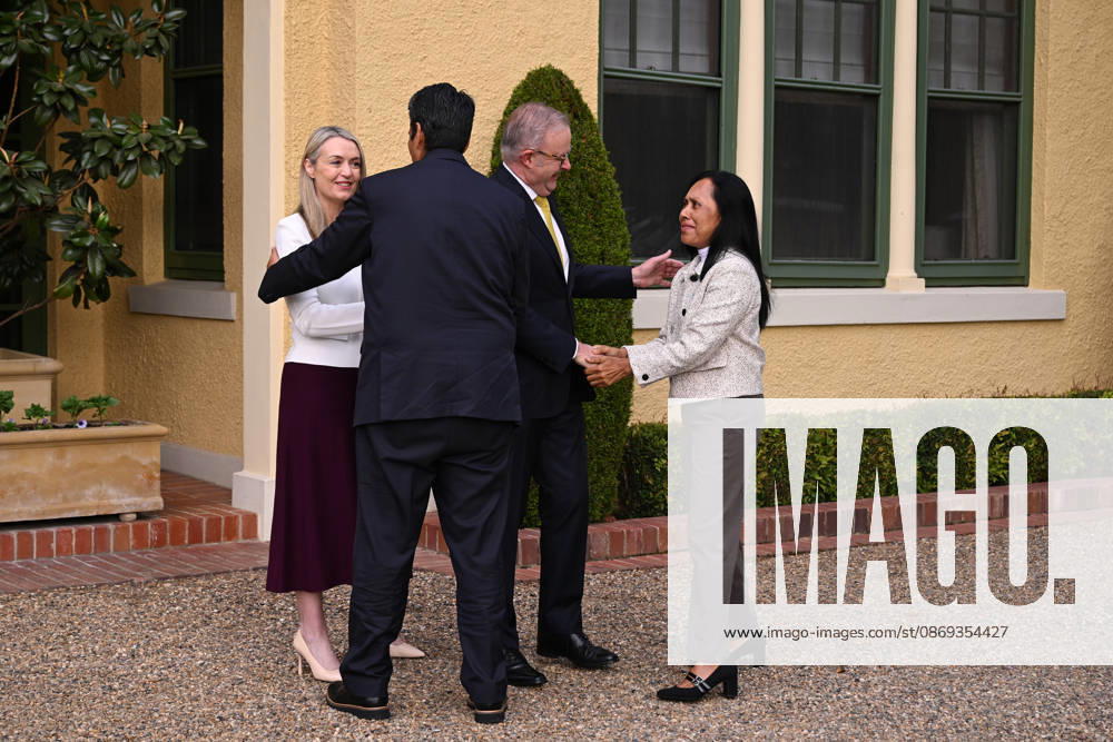 SURANGEL WHIPPS AUSTRALIA VISIT, Australian Prime Minister Anthony Albanese and wife Jodie Haydon greet President of Palau Surangel Whipps Jr and his wife Valerie Whipps outside the Lodge, in Canberra, Wednesday, October 14, 2026. ( NO ARCHIVING CANBERRA AUSTRALIAN CAPITAL TERRITORY Australia