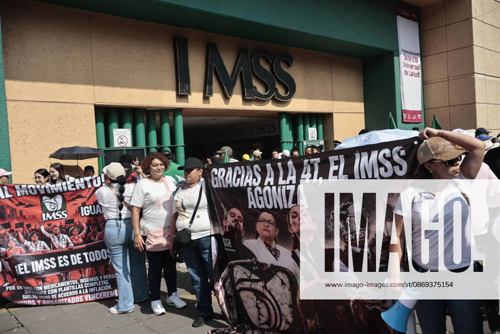 Thousands of medical and healthcare workers from the Mexican Social Security Institute (IMSS) are staging a massive nationwide protest. In Mexico City, demonstrations are taking place at headquarters and hospitals, with the main march heading toward the union s offices; the march began at the government-run Siglo XXI Hospitalâ€which relies on federal funding and serves employees from various Mexican government agencies. The protest stems from workers demands for better working conditions, specifically addressing excessive workloads, unfilled vacancies across all departments, and the need for proper maintenance of clinical and hospital facilities as well as workplace safety standards. Other - ZUMAp204 20261013_zip_p204_058