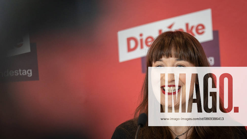 Heidi Reichinnek, Chair of the Die Linke Parliamentary Caucus in the German Bundestag; Press Statement by the Die Linke Parliamentary Caucus, German Bundestag, Berlin, Berlin, Germany, Bundestag